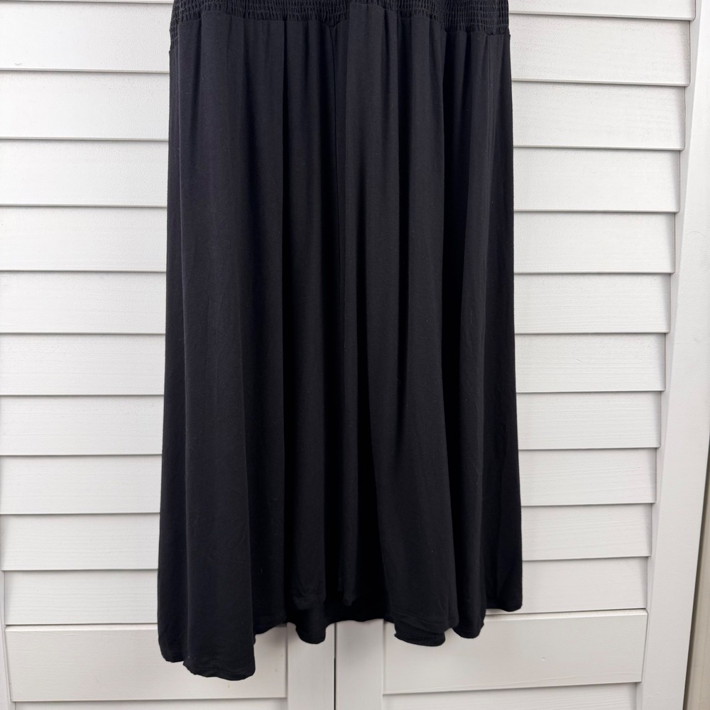 Papermoon Malorie Knit Dress XL Black Halter Keyhole Smocked Waist NEW - Picture 8 of 13